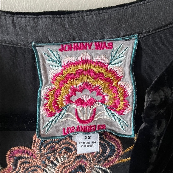 Johnny Was Black Dress with Floral Embroidery - Picture 7 of 7